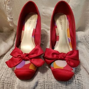 Ann Marino size 8 polka dot shoes